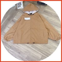 Áo Khoác Nữ Trơn , Chất Da Lộn 2 Lớp Dày Form Cánh Dơi Nón Rộng Dây Kéo Xịn Xò Mặc 4 Mùa - Vins Fashion