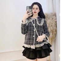 Áo Khoác Nữ, Vải Dạ Quảng Châu Loại Một Cực Dầy Đẹp Chuẩn Y Hệt Mẫu