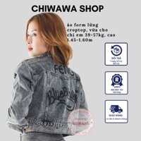 Áo khoác nữ xám đen chất jean cao cấp thời trang form dưới 58Kg FENG BB45
