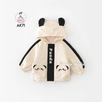 ÁO KHOÁC PANDA KEM VIỀN ĐEN ĐÁNG YÊU CHO BÉ ,THỜI TRANG TRẺ EM