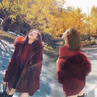 Áo Khoác Parka Đỏ Mũ Lông