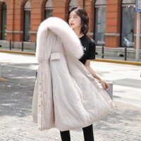 Áo Khoác Parka nữ QC có lót lông giữ nhiệt ấm