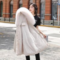 Áo Khoác Parka nữ QC có lót lông giữ nhiệt ấm