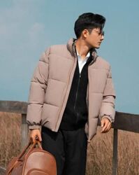 Áo khoác phao 3 lớp lót bông cổ cao regularfit trơn GWCF004