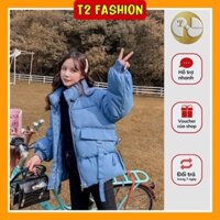 Áo khoác phao bánh mì phong cách Hàn Quốc