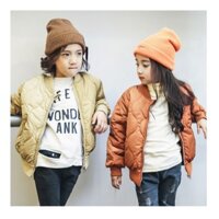 áo khoác phao bomber màu cam cho bé trai bé gái