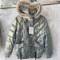 Áo khoác phao bóng dáng ngắn lót lông siêu ấm