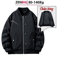 Áo Khoác Phao Chần Bông Bigsize ZENBIG, dáng bomber trẻ trung năng động, dành cho người béo mập 80-140kg