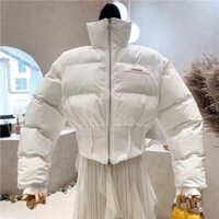 Áo khoác phao dáng ngắn bo chun ôm