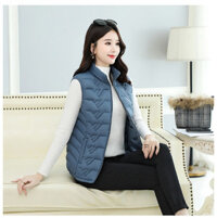 Áo Khoác Phao Ghi Lê Gọn Nhẹ Cho Mẹ AK66 - Hàng Quảng Châu Cao Cấp - Xanh biển - 4xl