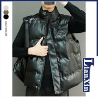 Áo Khoác Phao Gile Da Cổ Cao Phối Logo Siêu Chất