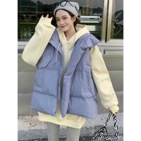 Áo khoác phao gile phom rộng