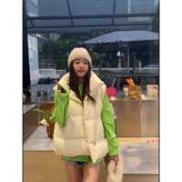 Áo Khoác Phao Gile Sát Nách Khoá Kéo Cổ Polo Dáng Rộng 3 Màu Đẹp Hot