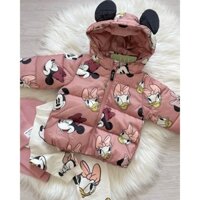 Áo khoác phao HM chính hãng, áo mùa đông Minnie siêu ấm 9-12 tháng (8-11kg)