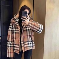 Áo Khoác Phao Kẻ BBR HấuFS ❤ Áo Phao Lông Vũ Ấm Áp Dày Dặn Kiểu Dáng Hàn Quốc