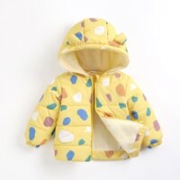 Áo khoác phao lót nỉ ấm cho bé