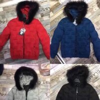 Áo khoác phao mũ lông nam