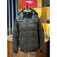 Áo khoác phao mũ trùm Dolce Gabbana Đen họa tiết logo DG full phối túi hộp tay LA DDT