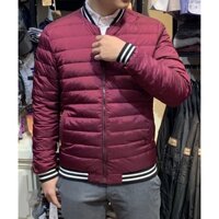 Áo khoác phao nam lông vũ dòng siêu nhẹ, cổ bomber viền thời trang