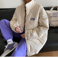 Áo Khoác Phao Nam Nữ Vân Hình Thoi Siêu Ấm