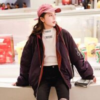 Áo khoác phao nữ 2 mặt dáng ngắn phong cách trẻ trung APM083 ( Tím - đỏ) - 16416875 Yêu thích