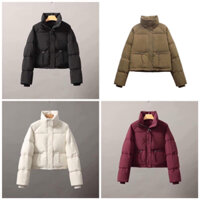 Áo Khoác Phao Nữ croptop Khóa Ngang - Gucar_store