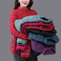 áo khoác phao nữ dáng ngắn croptop 2023 dáng dài hàn quốc tay dài bigsize cổ lông béo nữ Quần Áo nữ trung niên và cao tuổi Quần áo thu đông áo Bông Áo khoác dáng ngắn áo bông lông vũ nhẹ nhàng cho mẹ Áo bông size lớn cho người già