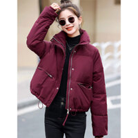 áo khoác phao nữ dáng ngắn croptop 2023 dáng dài hàn quốc tay dài bigsize bé gái Quần Áo Mùa Đông Phong Cách Mới Xuống Đệm Áo Khoác Nữ Ngắn Nhỏ Mỏng Phù Hợp Với Bánh Mì Áo Khoác Áo Khoác Thường Ngày
