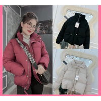 Áo khoác phao nữ dáng ngắn hàng Quảng Châu dáng crotop mẫu mới nhất mùa đông 2023