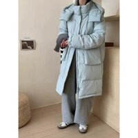 Áo Khoác Phao Nữ Lông Vũ Dáng Dài Túi Hộp Hàng QC Mới Nhất 2024