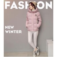 Áo khoác phao nữ màu Hồng Phấn Nhạt