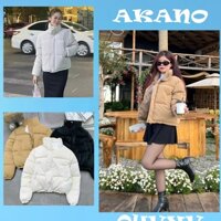 Áo khoác phao nữ nỉ nhung cao cấp đủ mầu