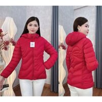 Áo khoác phao nữ NORA siêu nhẹ, áo khoác phao hàng xuất khẩu trần bông vi sinh 2 mặt họa tiết hình nơ
