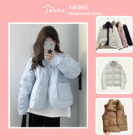 Áo Khoác Phao Nữ Unisex, Áo Khoác Chần Bông Siêu Giữ Ấm Họa Tiết Đơn Giản Thời Trang Hàn Quốc - Mã TA071