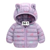 Áo khoác phao tai gấu cho bé