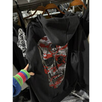 Áo khoác philipp đá đỏ đầu nâu phối tặng dây qp logo kim loại