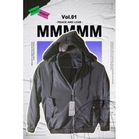 Áo khoác phối nón vải