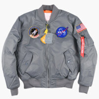Áo khoác Pilot Nasa cao cấp lót bông, áo khoác lính ARM-1270B - Ghi - XL