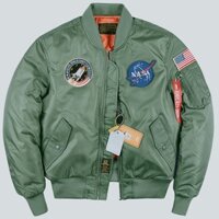 Áo khoác Pilot Nasa cao cấp lót bông, áo khoác lính ARM-1270B - xanh lính - XL
