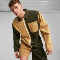 Áo Khoác Puma Nam Chính Hãng - PUMA DOWNTOWN CORDUROY MEN'S JACKET - Xanh/Vàng | JapanSport 621291-31