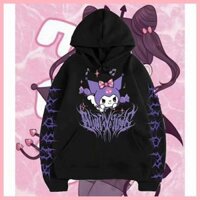 Áo khoác Quần áo Áo Áo Kuromi Melody Pachacco Kitty Trắng Thu Đông Phong Cách Nhật Bản In Hoạt Hình Retro Kuromi In Hình Rời bf Lông Cừu Lót Dày Áo Khoác Nữ Học Sinh Hợp Thời Trang