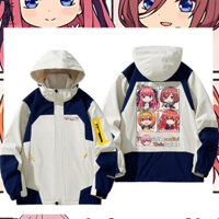 Áo khoác quần áo Quintuplets Nakano Ichika Nino Miku Yotsuba Itsuki Hoa năm bằng nhau Cô dâu cưới Nakano Miku Gói cảm xúc dễ thương Ngoại vi Nam Nữ Áo khoác sinh viên Áo khoác Anime