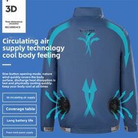 Áo khoác quạt làm mát có chức năng điều hòa không khí, Áo khoác làm việc ngoài trời chống nắng dài tay