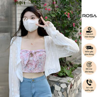 Áo Khoác Ren Dài Tay Dáng Croptop - Áo Khoác Ren Hoa chống nắng mùa hè ROSA BOUTIQUE A941