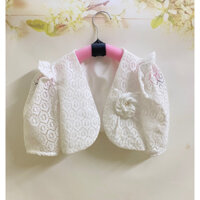 Áo khoác ren lửng cho bé gái tay ngắn 2-6 tuổi siêu xinh