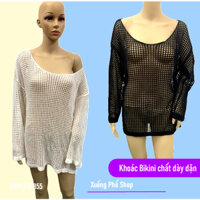 Áo Khoác Ren Lưới Đi Biển,  Áo khoác ngoài bikini #KR05