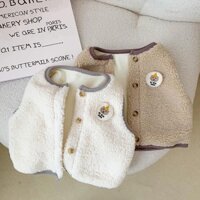 Áo Khoác Sát Nách Vải Lông Giữ Ấm Thời Trang Thu Đông Cho Bé Sơ Sinh