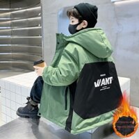 Áo khoác sinh viên Thu Đông Chần Bông chống gió chống thấm nước thể thao ngoài trời Áo khoác một lớp Dày Nam