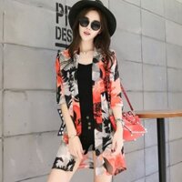 Áo Khoác Sơ Mi Chiffon Mỏng Tay Lửng Chống Nắng Thời Trang Mùa Hè Cho Nữ