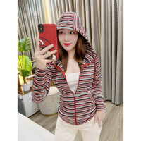 Áo Khoác Sọc Thun Gân 6 Túi